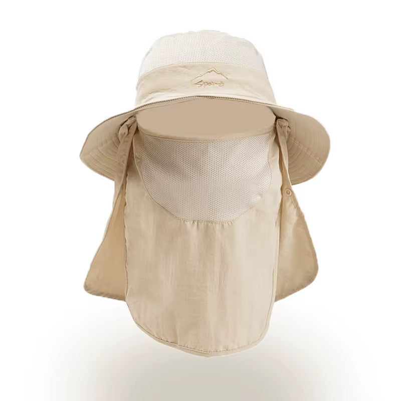 Fisherman'S Hat, Male Sun Hat, Summer Outdoor Quick Drying Sun Hat, Fishing Breathable Sun Hat, Female Face Mask Hat