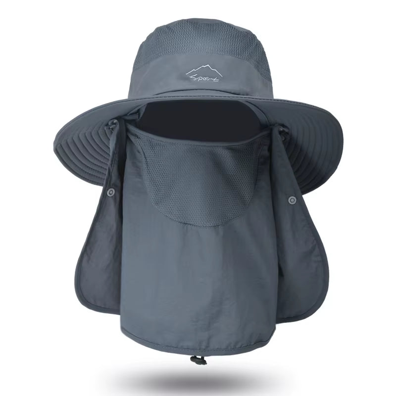 Fisherman'S Hat, Male Sun Hat, Summer Outdoor Quick Drying Sun Hat, Fishing Breathable Sun Hat, Female Face Mask Hat