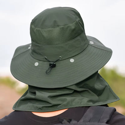 Fisherman'S Hat, Male Sun Hat, Summer Outdoor Quick Drying Sun Hat, Fishing Breathable Sun Hat, Female Face Mask Hat